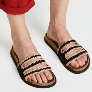 Free People Womens Crete Boho Comfort Sandals Flats shoes sz 36/5.5-6